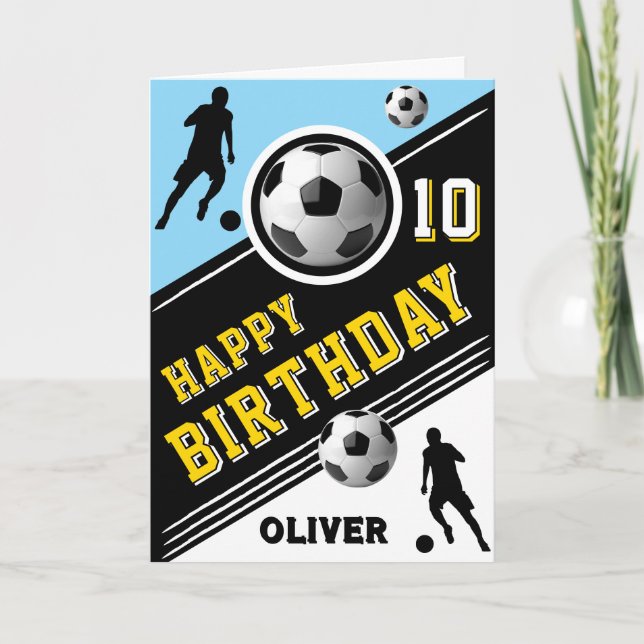 Carte Football moderne Joueur de balle de football Anniv (Devant)