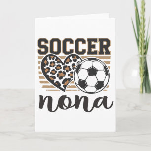 Carte Football Nona Léopard Cœur Famille Tenue Assortie
