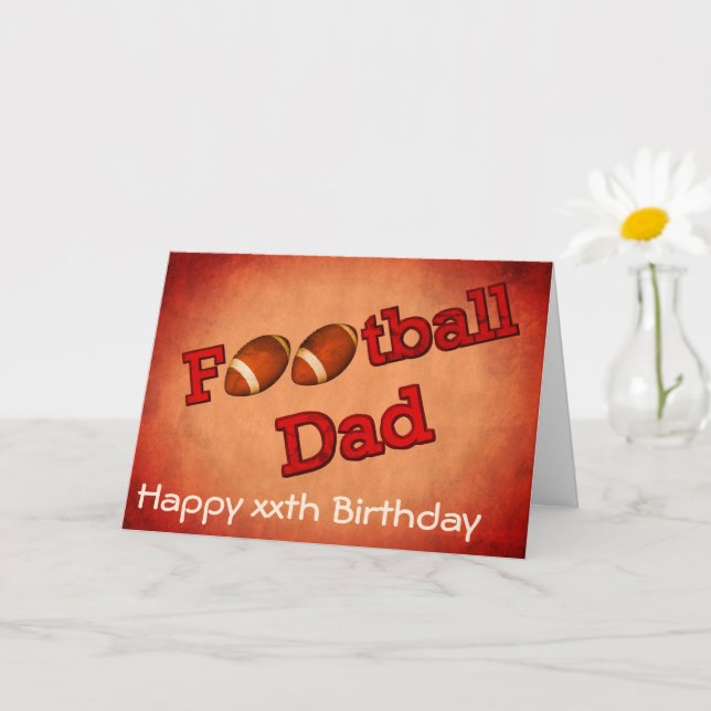 Carte Football Papa mignon Anniversaire (Petite plante)