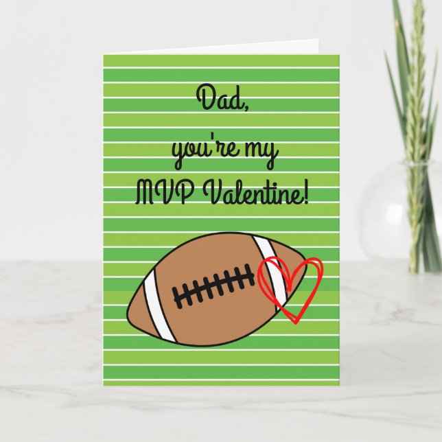 Carte Football Papa Saint Valentin (Devant)