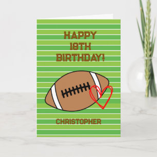 Carte Football personnalisé 18e anniversaire