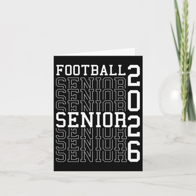 Carte Football Senior Night Football Senior 2026 Graduat (Devant)