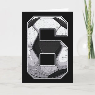 Carte Football Sixième 6e Anniversaire Garçon Six 6 Ans