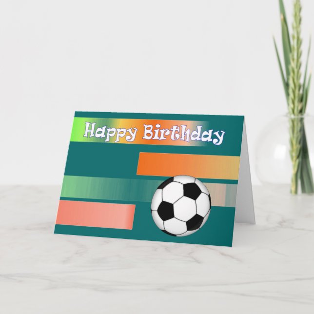 Carte Football Soccer anniversaire (Devant)