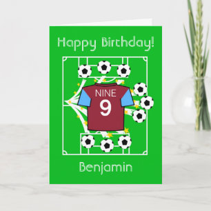 Carte Football Star (Claret & Blue) (Claret Collar)