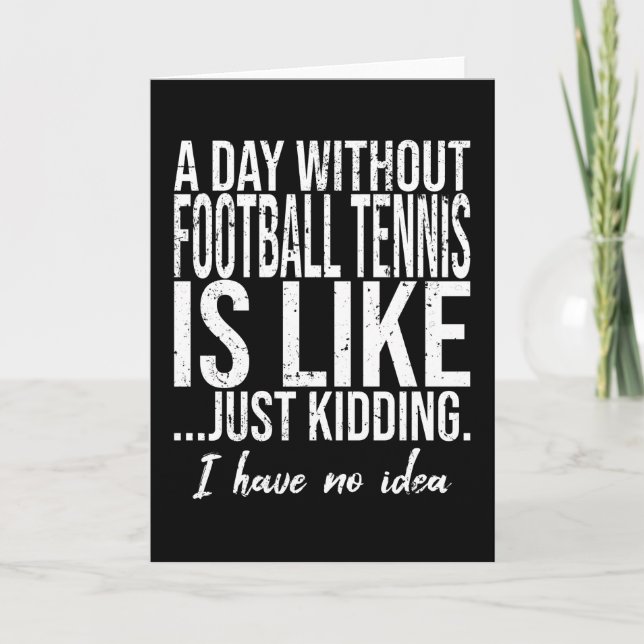 Carte Football Tennis drôle idée cadeau (Devant)