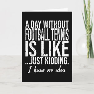 Carte Football Tennis drôle idée cadeau