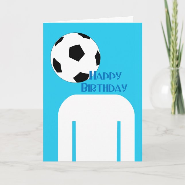Carte Football Tête heureux Anniversaire (Devant)