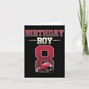 Carte Football Touchdown 8e anniversaire 8 ans Prêt T