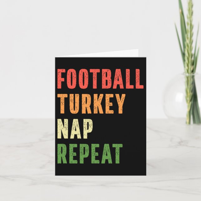 Carte Football Turquie Nap Répéter drôle Thanksgiving (Devant)