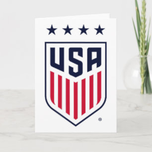 Carte Football Usa Avant Crest Blanc Uswnt Sous Licence