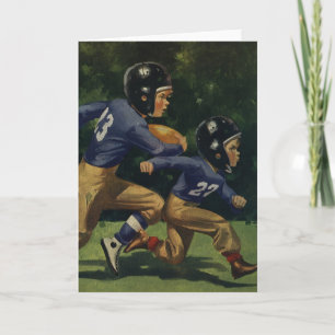 Carte Football vintage, Enfants, Garçons Jouant Sports