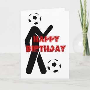 Cartes Footballeur D Anniversaire Zazzle Fr