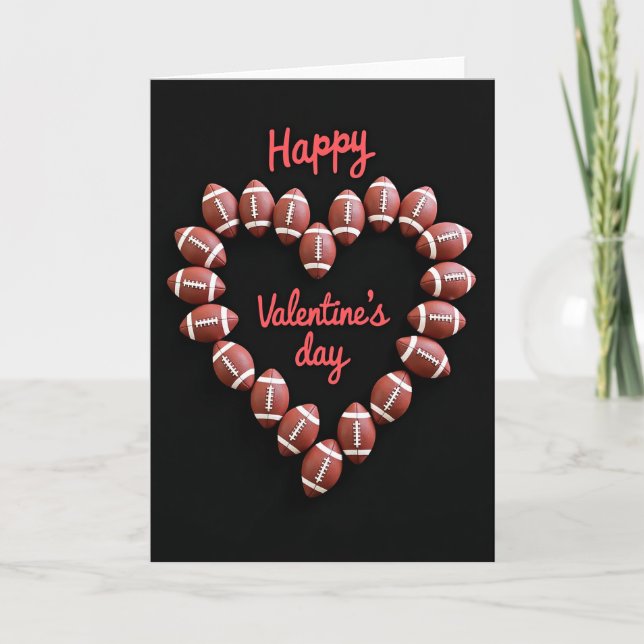Carte Footballs Heart Pattern Card (Devant)