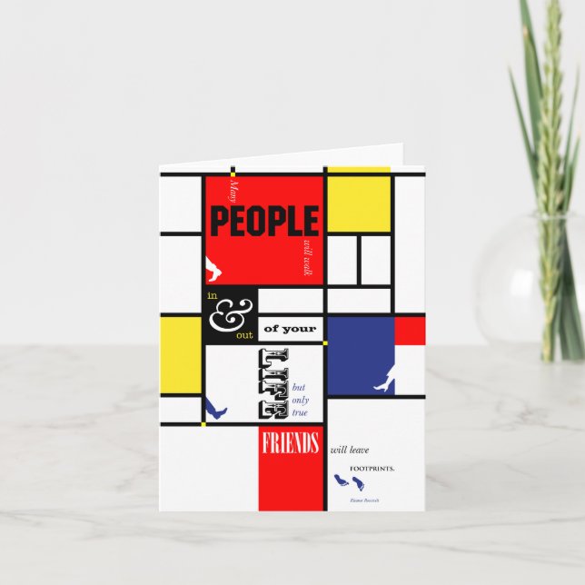 Carte Footprints note card (Devant)