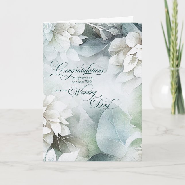 Carte For Daughter and Her Wife Wedding Congratulations  (Devant)