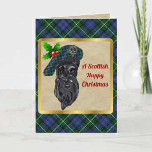 Carte Forbes Badge & Tartan Personnalisé Noël