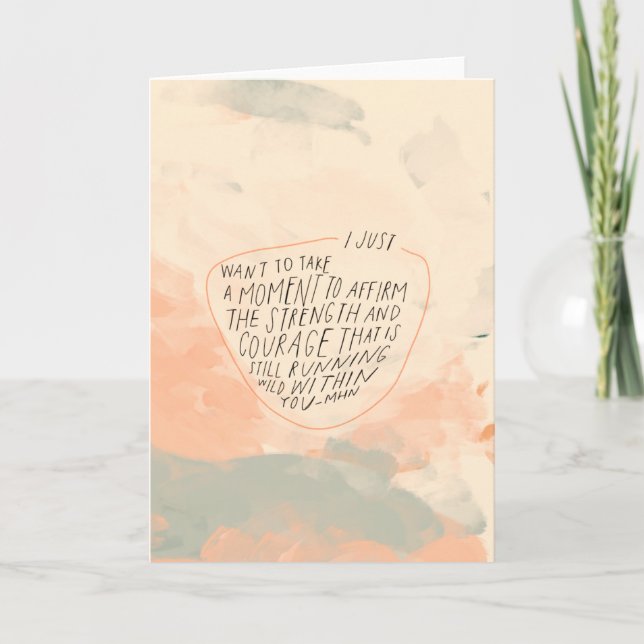 Carte Force et courage Citation encourageante pour l'ami (Devant)