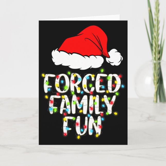 Carte Forced Family Fun Sarcastic Christmas Funny Gift  (Devant)