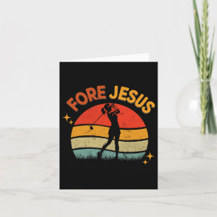 Carte Fore Jesus Christian Golf Retro les années 70 Reli