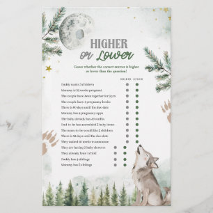 Carte Forest Wolf - Jeux supérieurs ou inférieurs