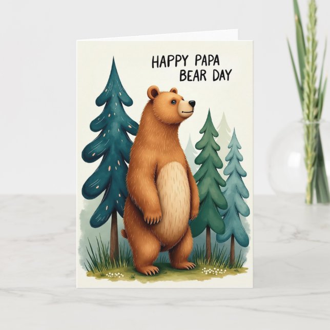 Carte forestière de la journée du doux papa ours (Devant)