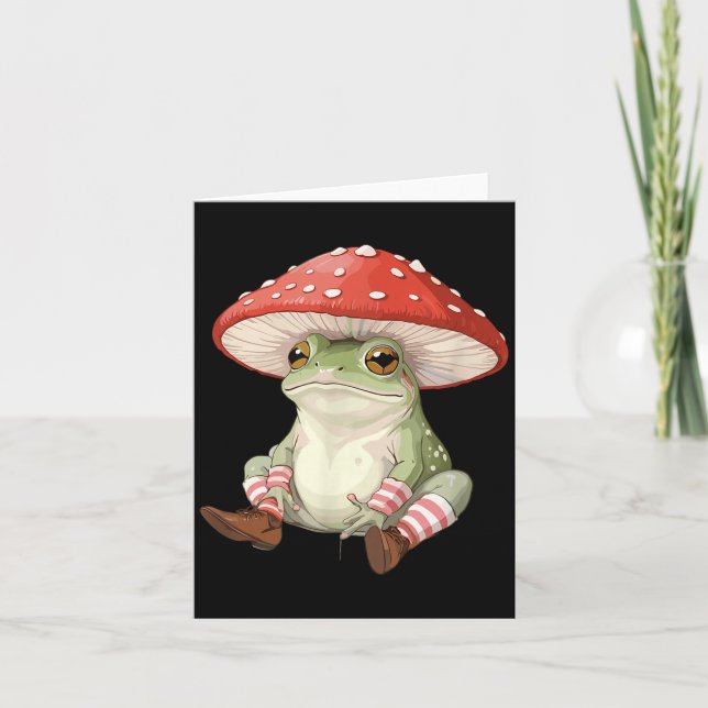 Carte Forêt de champignons de grenouille Nature esthétiq (Devant)