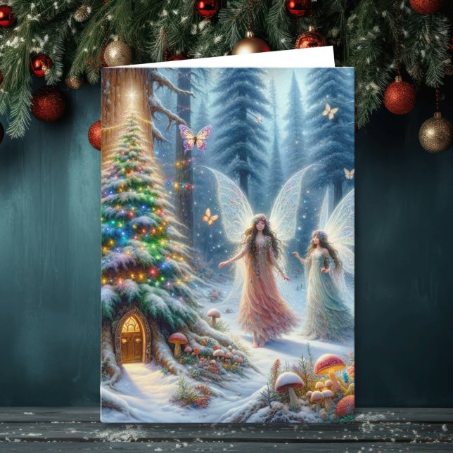 Carte Forêt de Fairytale enchantée Noël personnalisé (Créateur téléchargé)