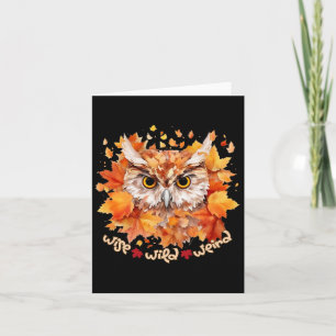 Carte Forêt de hiboux enchantés, esprit sage, sauvage et