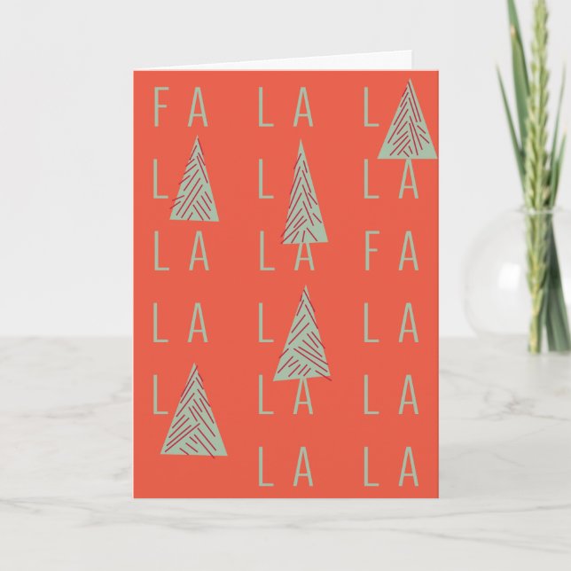CARTE FORET DE NOEL FA LA LA (Devant)
