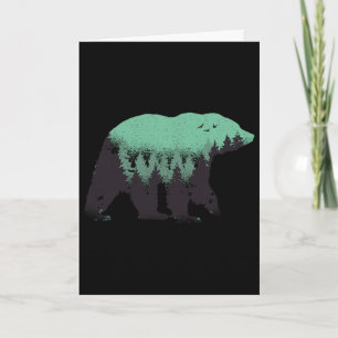 Carte Forêt d'ours Nature Grizzly Randonnée Chasse en pl