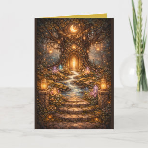 Carte Forêt enchantée avec porte lumineuse