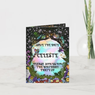 Carte Forêt féerique fantaisiste de magie