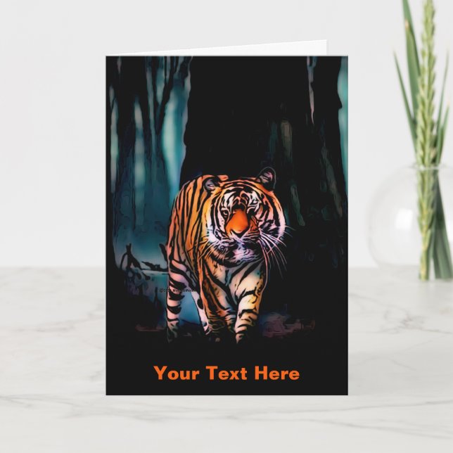 Carte Forêt foncée de Tigre brillant (Devant)