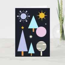 Forêt géométrique de Noël – Hiver moderne