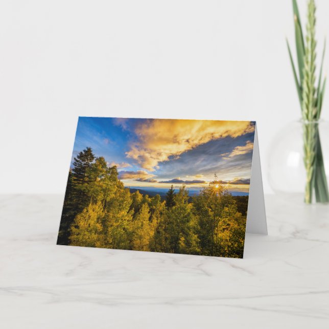 Carte Forêt nationale de Santa Fe au coucher du soleil e (Devant)