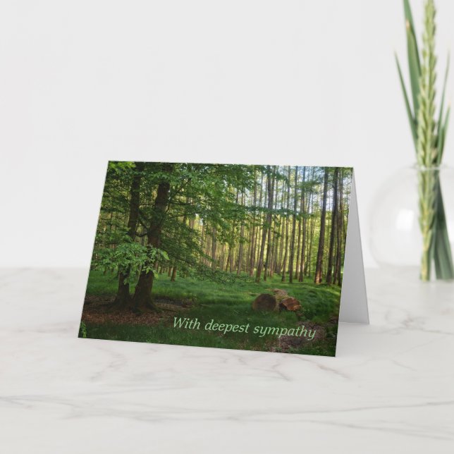 Carte Forêt verte - Avec profonde sympathie (Devant)