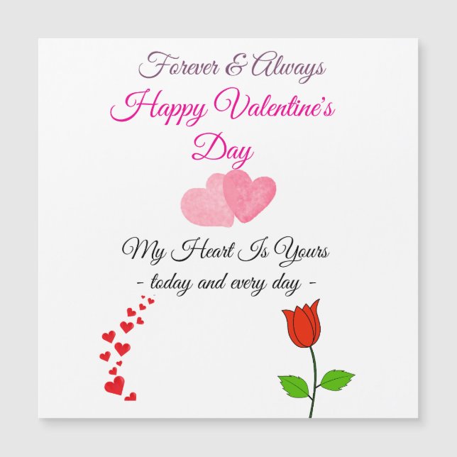 Carte Forever & Always – Bonne Saint-Valentin (Devant)