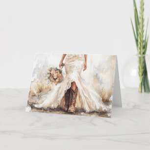 Carte Forever Love for the Boots and Heart Bride