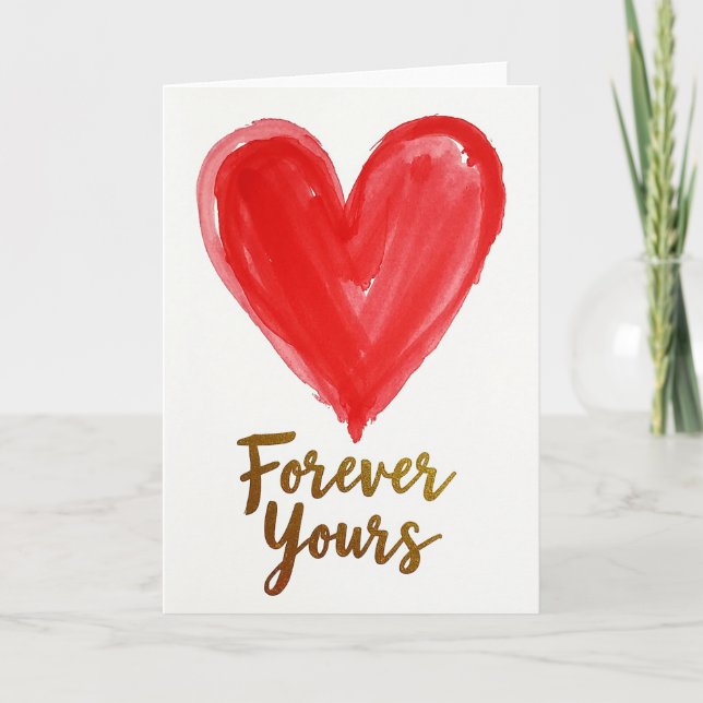 Carte Forever Yours Romantic Heart (Devant)