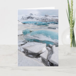 Carte Formations de glace glaciaire en hiver