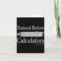 Formé avant les calculatrices est pré 1970