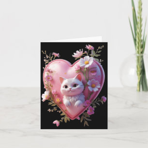 Carte Forme de cœur mignonne avec un design unisexe drôl