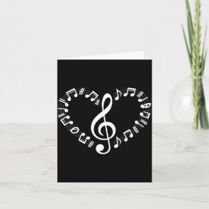 Carte Forme de cœur Notes de musique Amoureux du musique