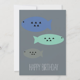 Carte Formes Géométriques De Poissons Modernes Nautiques