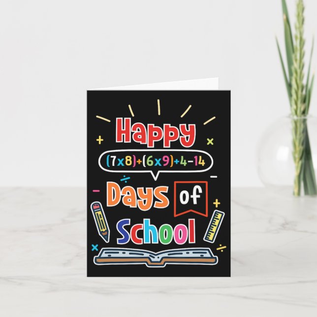 Carte Formule 100 Jours D'École Joyeux 100E Jour De Scho (Devant)
