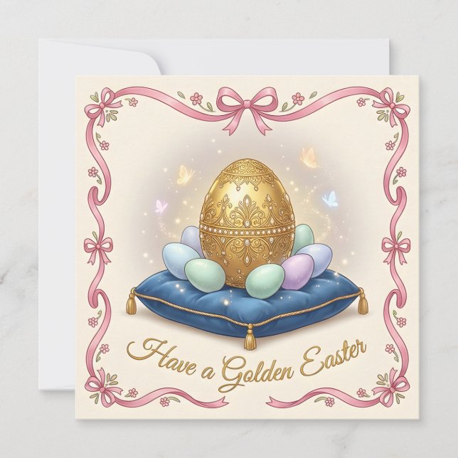 Carte Formule fantaisiste de joyeuses Pâques (Devant)