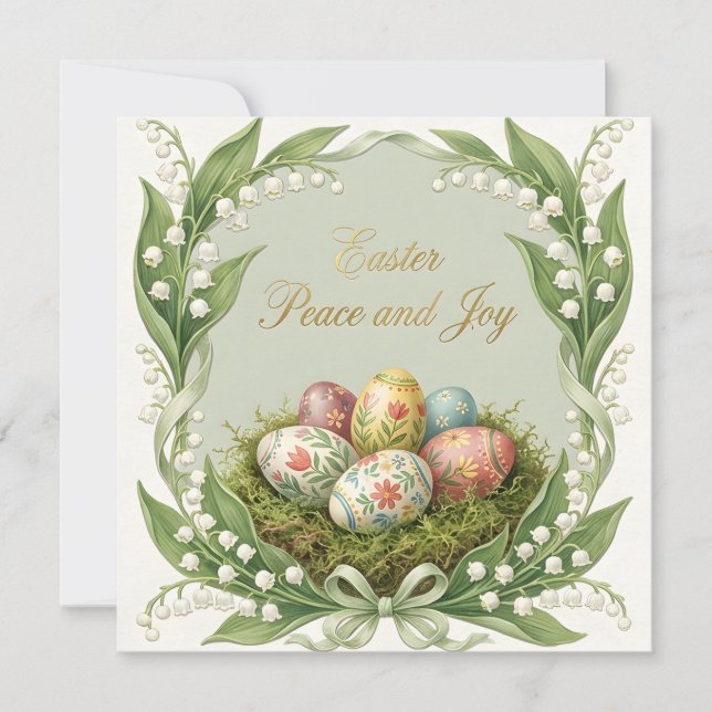 Carte Formule fantaisiste de Joyeuses Pâques (Devant)