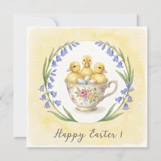 Carte Formule fantaisiste de Joyeuses Pâques (Devant)