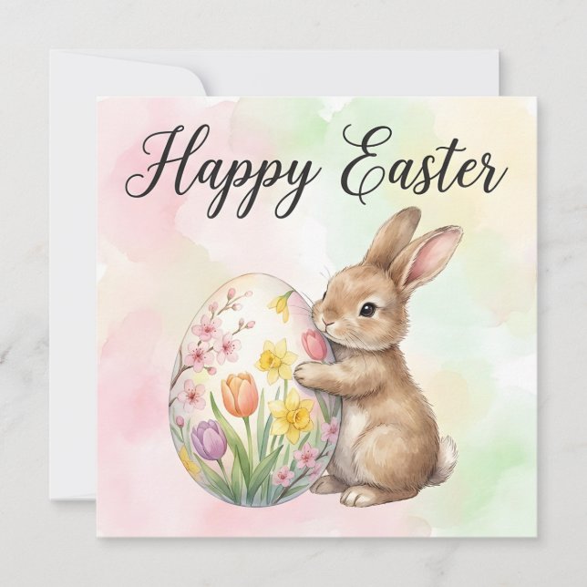 Carte Formule fantaisiste de Joyeuses Pâques (Devant)
